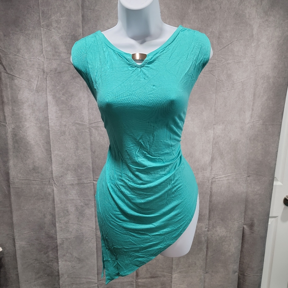 Teal Tank with Silver Buckle